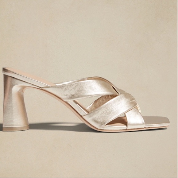 Block Heel Leather Sandal, size 7.5 - Picture 2 of 2